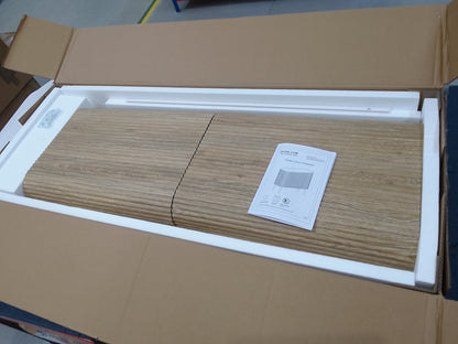 DUS-CC2-04361 Grade-B Dusk Hattie 2 Door Sideboard - Light Wood RRP £229.00
