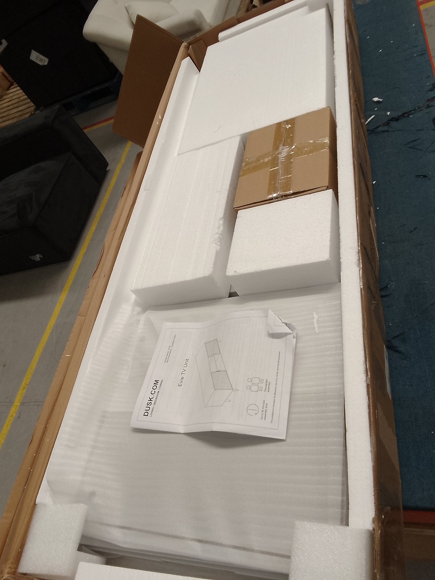 DUS-CC2-05066 Grade-B Dusk Evie TV Unit - Grey RRP £202.00