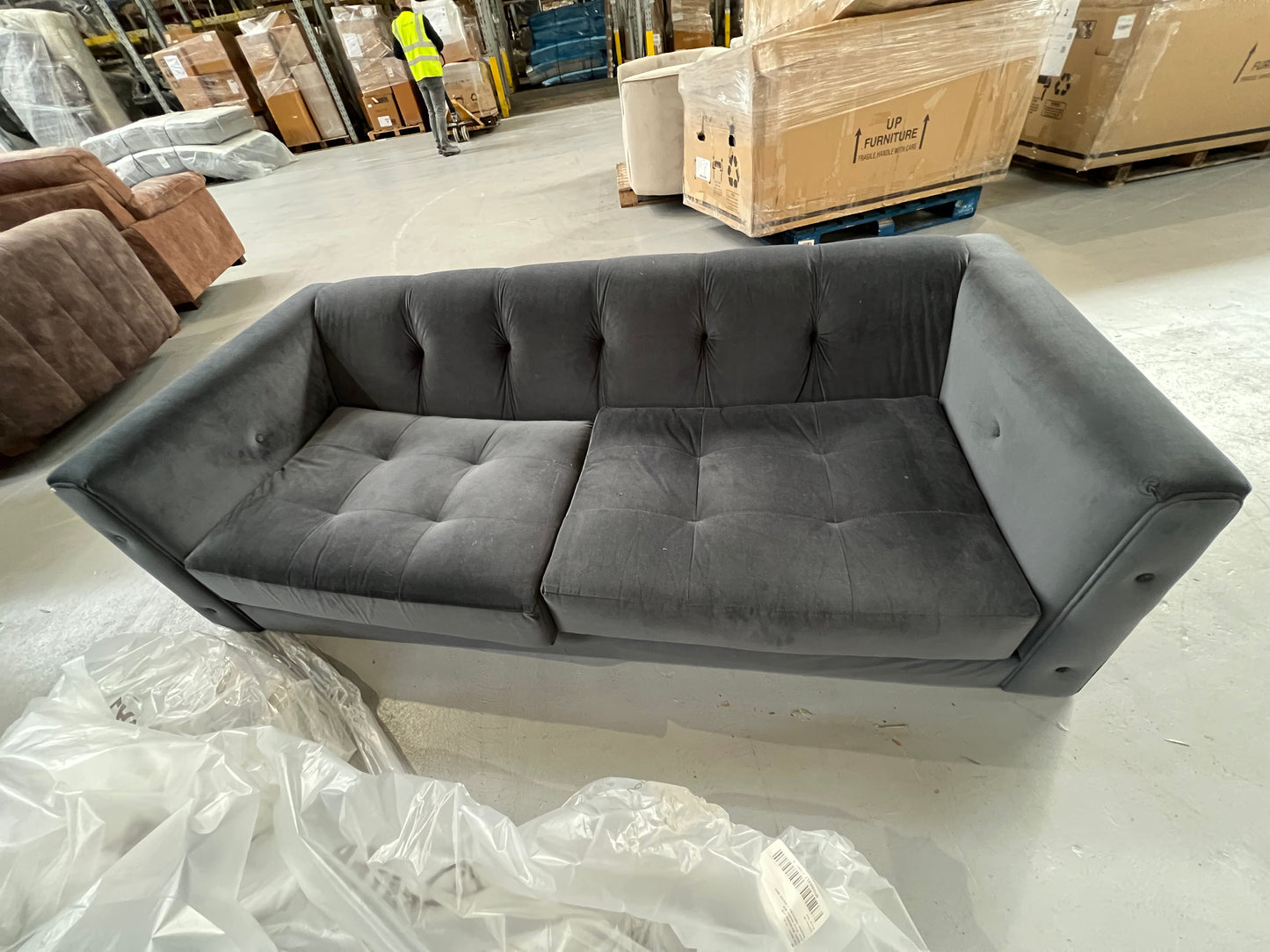 SOF-APM-00892 Grade-C3 Sofology Somerford 4 Seater Sofa Stella Shadow Mix Light Wood Feet RRP £1099