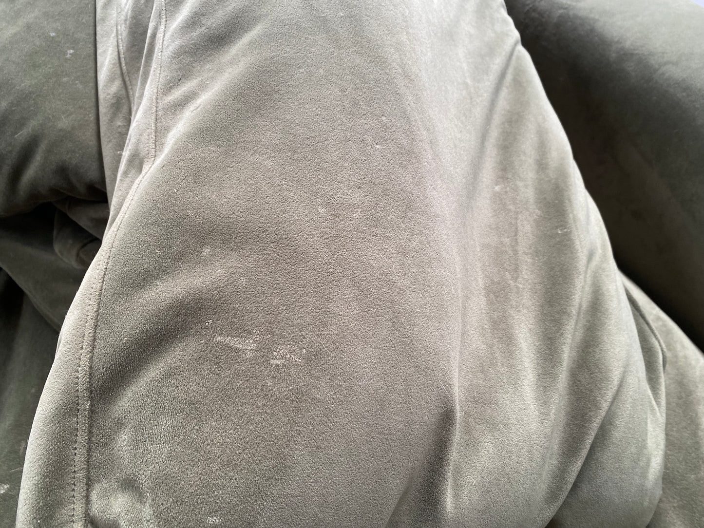 CCY-STO-00413 Grade-C2 Sofology Infinity Maison Velvet Evergreen/Moss Mix Armchair Black Feet RRP £999