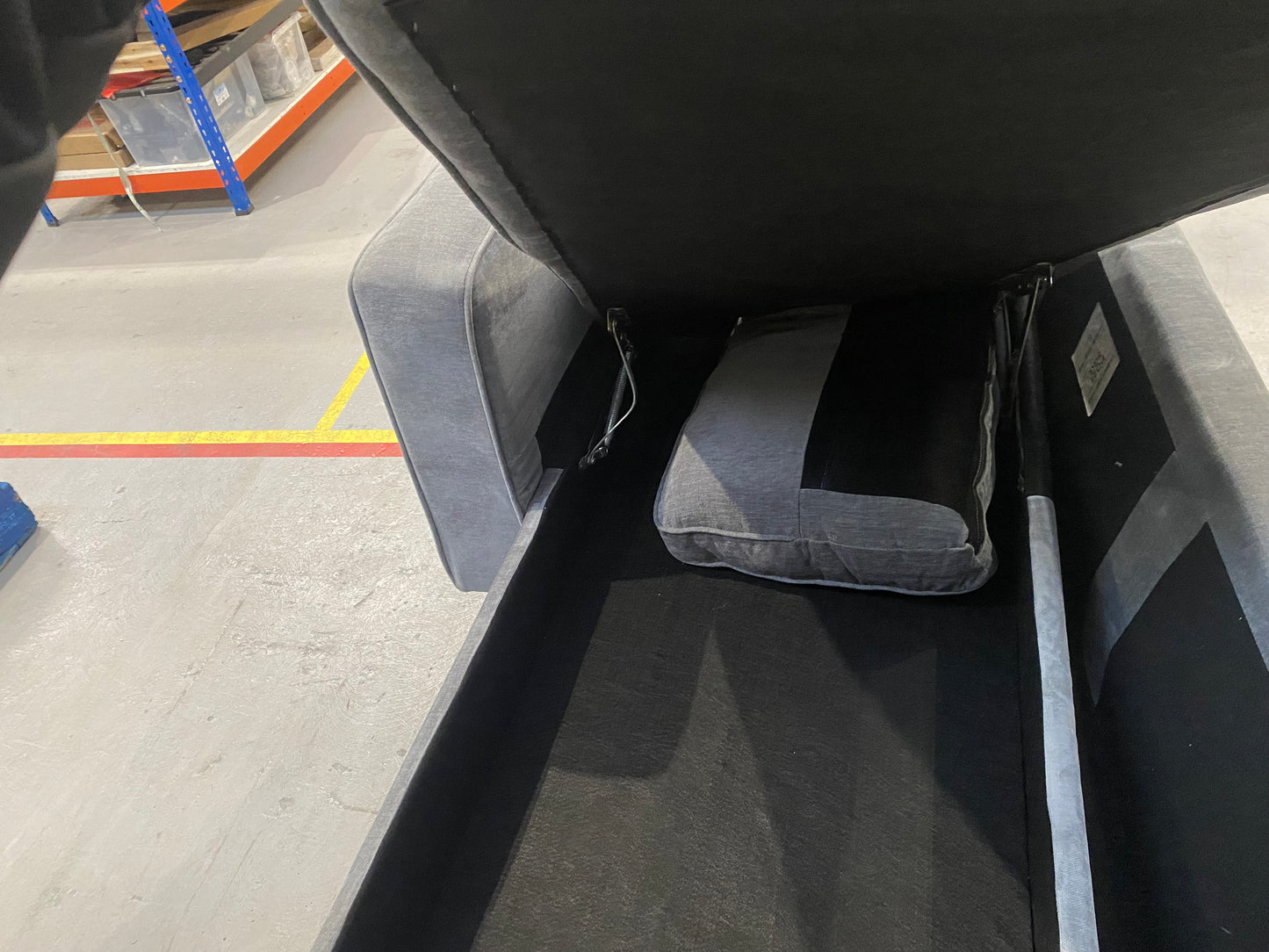 DUS-GOL-09102 Grade-BER Dusk Soho Left Hand Storage Chaise Sofa - Grey RRP £859