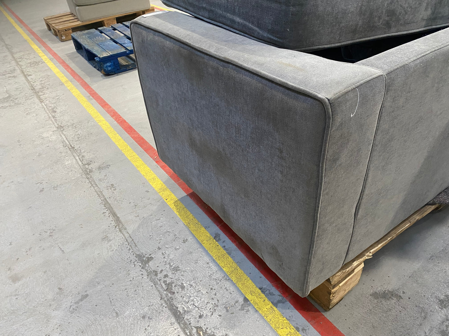 DUS-GOL-09102 Grade-BER Dusk Soho Left Hand Storage Chaise Sofa - Grey RRP £859