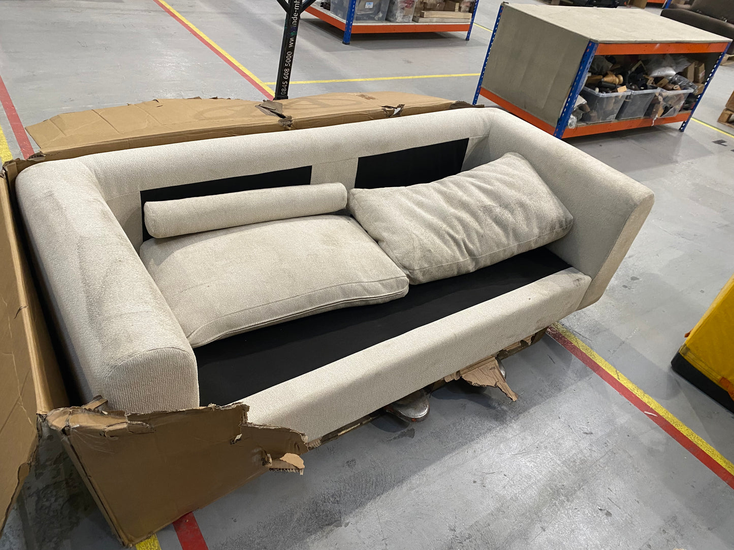DUS-CC2-02260 Grade-BER Dusk Antalya 3 Seater Sofa - Sand Boucle RRP £569.00