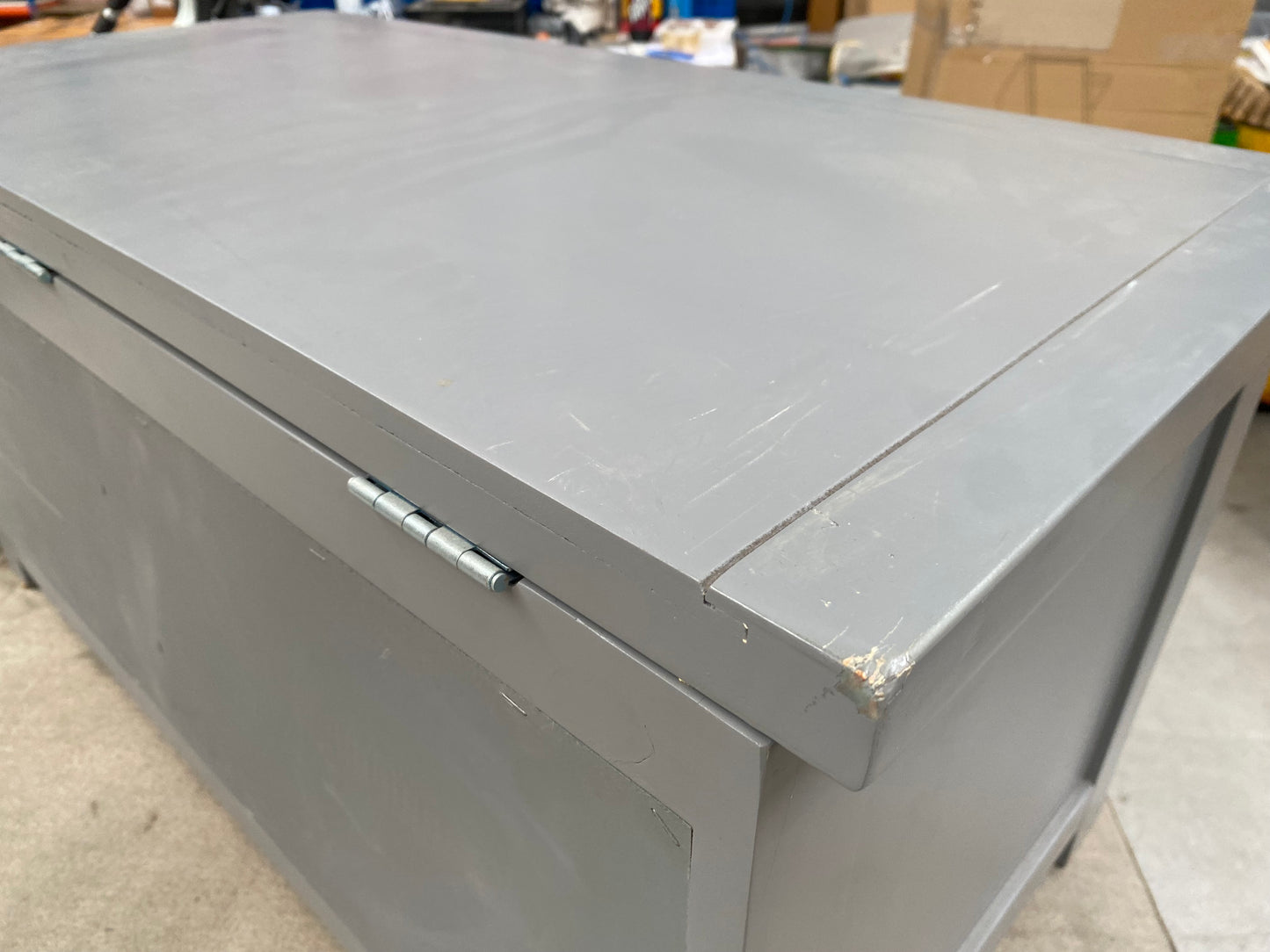 ROS-OUT-00127 Grade-C3 Roseland Furniture Cornish Blanket Box in Grey RRP £169.95