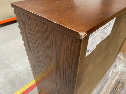 ROS-OUT-00421 Grade-C3 Roseland Furniture Kari Dark Oak 4 Drawer Chest RRP £389.95