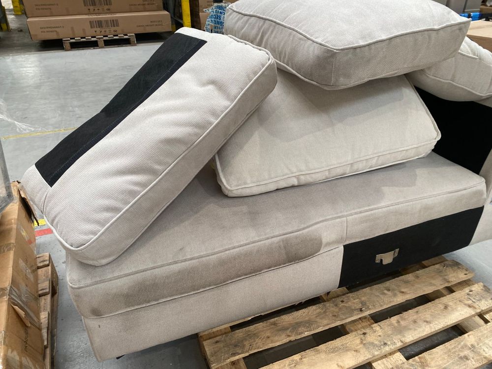 DUS-CC2-04788 Grade-BER Dusk Soho Left Hand Storage Chaise Sofa - Natural RRP £859.00