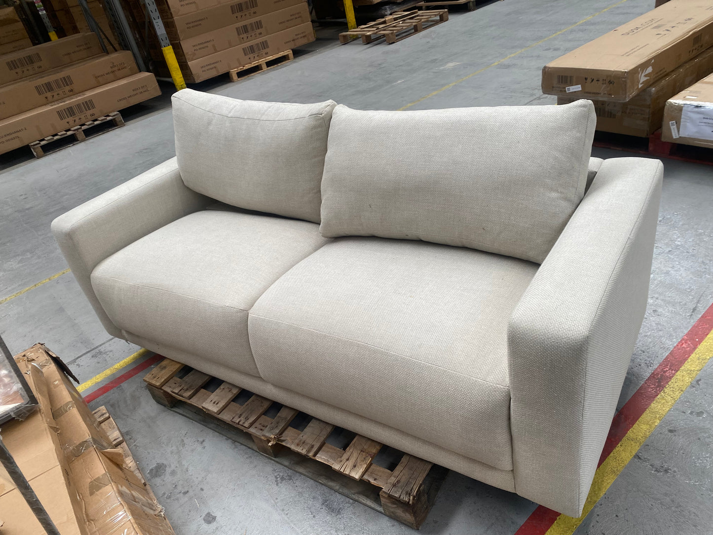 DUS-CC2-04984 Grade-C2 Dusk Chicago 3 Seater Sofa - Beige RRP £569.00