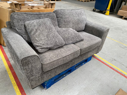 CCG-TRA-00137 Grade-C2 Oak Furnitureland Melbourne 2 Seater Sofa in Enzo Slate Fabric RRP £1079.99