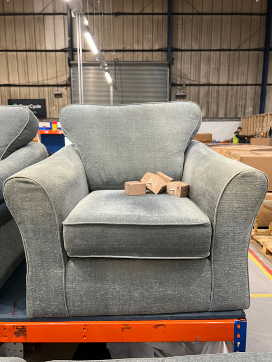 Lot of 3 x M&S Abbey Upholstery Items Sofa and Chairs Need Cleaning (ref MAS-APM-A-13301) Total RRP £2397