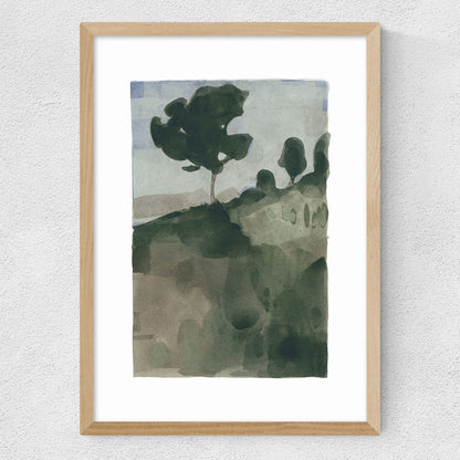 EAS-CCG-00054 Grade-C0 East End Prints The Slope II by Jörgen Hansson 60x80 Oak Framed Art Print RRP £160.00