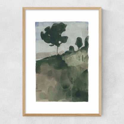 EAS-CCG-00054 Grade-C0 East End Prints The Slope II by Jörgen Hansson 60x80 Oak Framed Art Print RRP £160.00