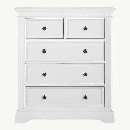 FUR-APM-00088 Grade-BC Furniture.co.uk Gainsborough 2 Over 3 Chest of Drawers- White RRP £430