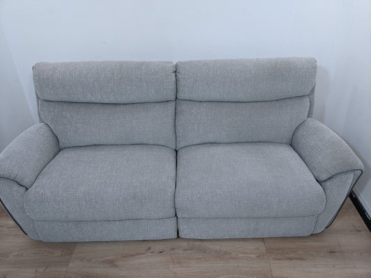SCS-APM-04463 Grade-B La-Z-Boy Pittsburgh 3 Seater Split Sofa Static Mission Grey Snake Grey Pipe Black Plastic Feet RRP £2999