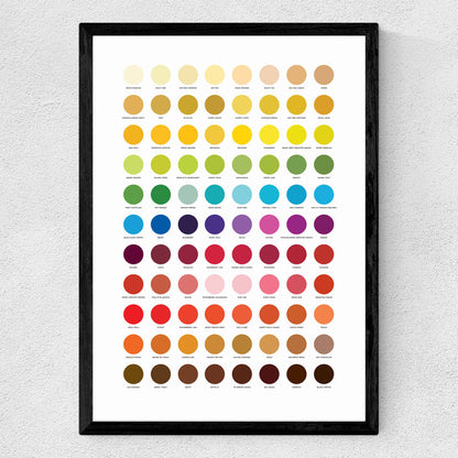 EAS-CCG-00052 Grade-C0 East End Prints Colour Chart by Limbo and Ginger 40x50 Black Framed Art Print RRP £85.00