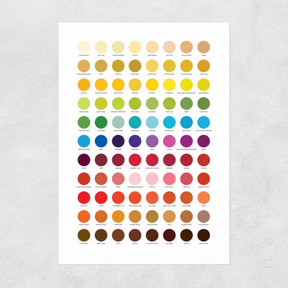 EAS-CCG-00052 Grade-C0 East End Prints Colour Chart by Limbo and Ginger 40x50 Black Framed Art Print RRP £85.00