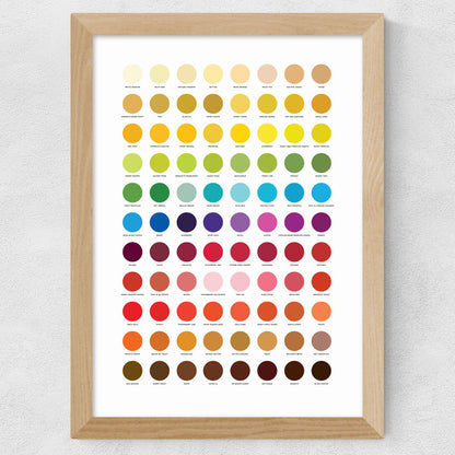 EAS-CCG-00052 Grade-C0 East End Prints Colour Chart by Limbo and Ginger 40x50 Black Framed Art Print RRP £85.00