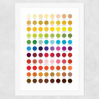 EAS-CCG-00052 Grade-C0 East End Prints Colour Chart by Limbo and Ginger 40x50 Black Framed Art Print RRP £85.00