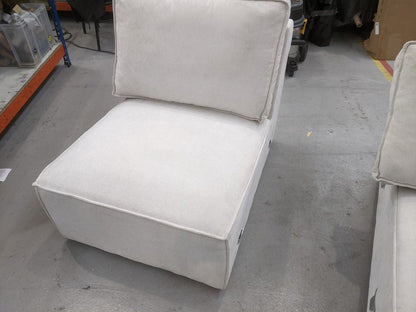 DUS-APM-62845 Grade-BER-DOA Dusk Brooklyn Small Right Hand L-Shape Sofa - Ivory RRP £1599