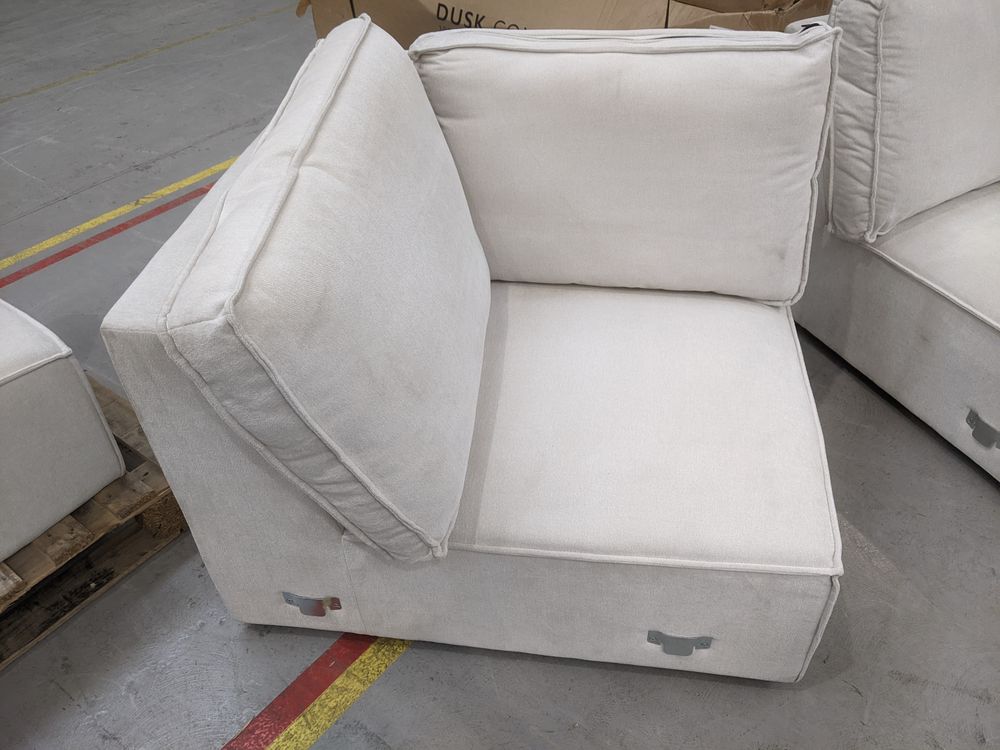 DUS-APM-62845 Grade-BER-DOA Dusk Brooklyn Small Right Hand L-Shape Sofa - Ivory RRP £1599