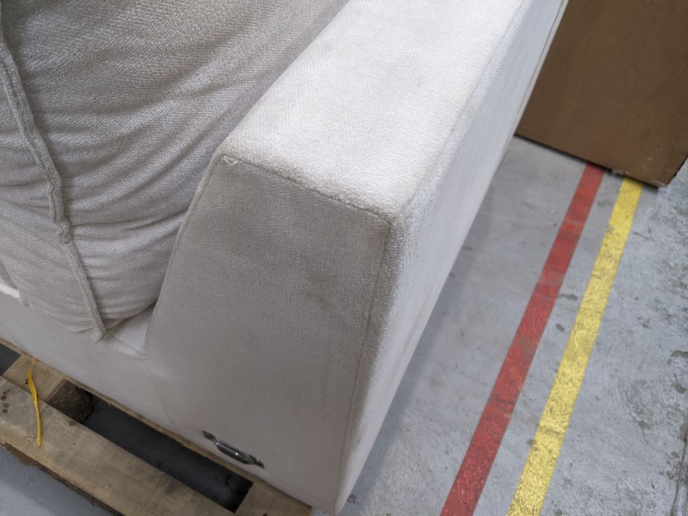 DUS-APM-62845 Grade-BER-DOA Dusk Brooklyn Small Right Hand L-Shape Sofa - Ivory RRP £1599