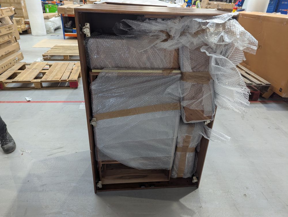 SWO-AP-35956 Grade-BER Norrebro Wardrobe Two Drawer Acacia RRP £1099