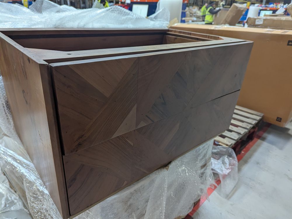 SWO-AP-35956 Grade-BER Norrebro Wardrobe Two Drawer Acacia RRP £1099