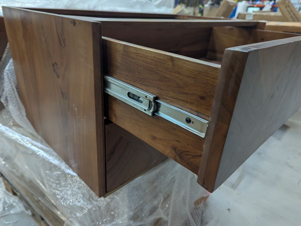 SWO-AP-35956 Grade-BER Norrebro Wardrobe Two Drawer Acacia RRP £1099