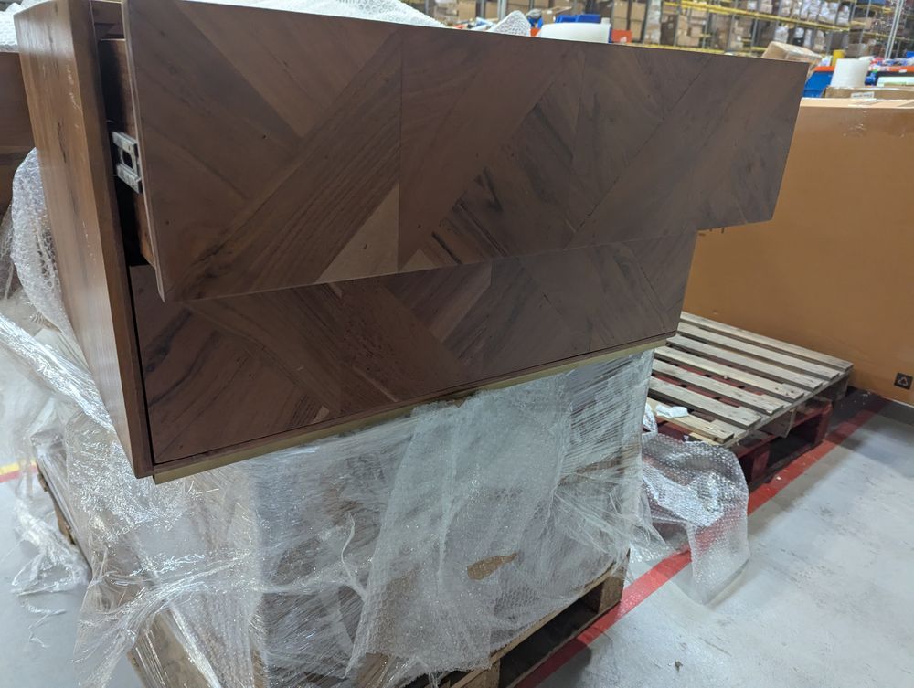 SWO-AP-35956 Grade-BER Norrebro Wardrobe Two Drawer Acacia RRP £1099