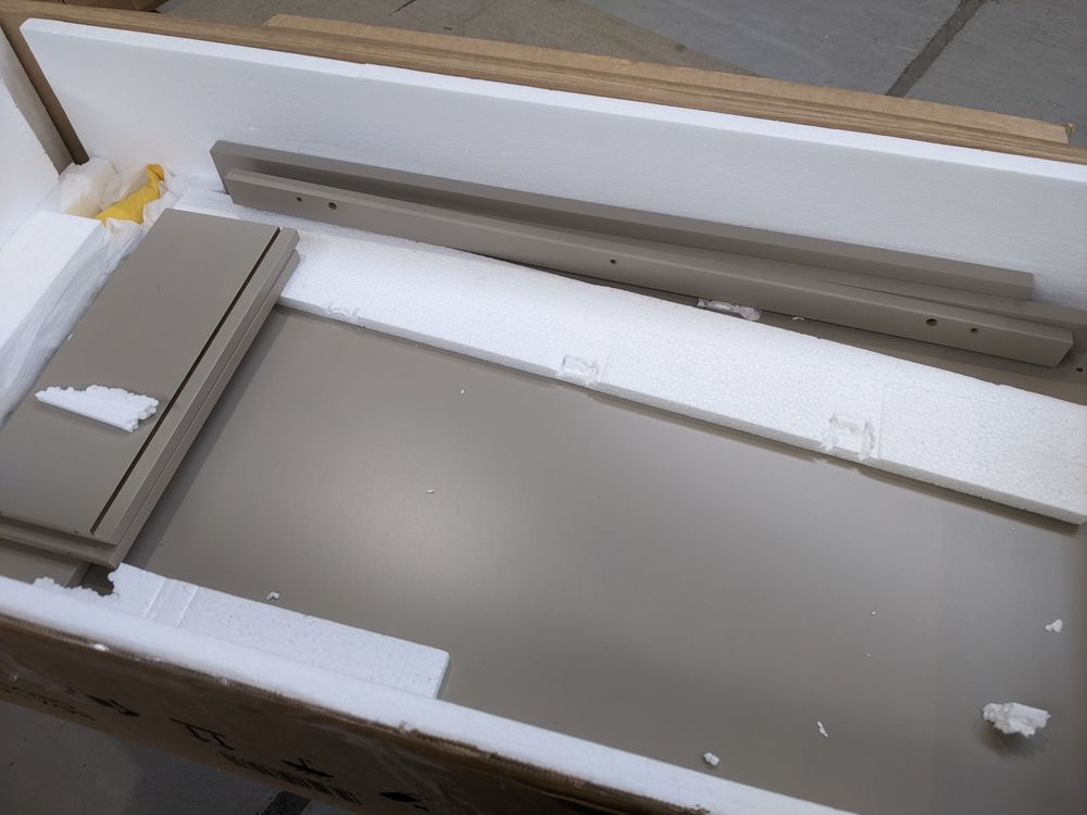 DUS-GOL-02271 Grade-B Dusk Poppy 5 Drawer Chest - Taupe RRP £199