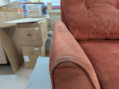 MAS-APM-06127 Grade-BER-DOA Marks & Spencer Wyatt Armchair in Burnt Orange House Plush Velvet RRP £499