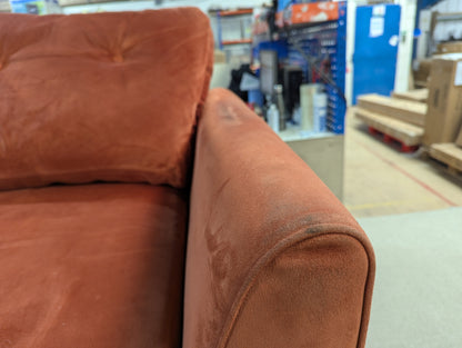 MAS-APM-06127 Grade-BER-DOA Marks & Spencer Wyatt Armchair in Burnt Orange House Plush Velvet RRP £499