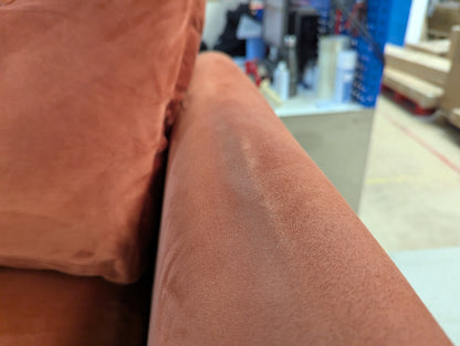 MAS-APM-06127 Grade-BER-DOA Marks & Spencer Wyatt Armchair in Burnt Orange House Plush Velvet RRP £499