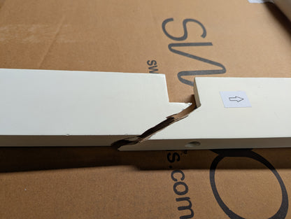 SWO-AP-33320 Grade-BER-DOA Southwark Dining Chair, White & Natural Oak-stained Mango Wood RRP £179