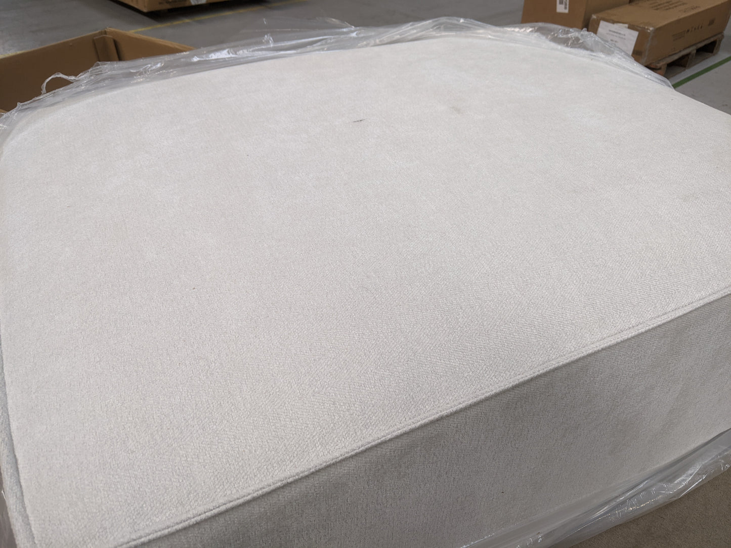 DUS-APM-35029 Grade-BER Dusk Brooklyn Pouffe - Ivory RRP £259