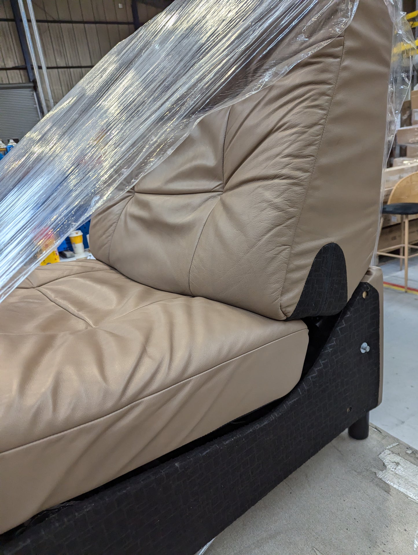 STR-NOR-00241 Grade-BER-DOA Stressless Mary 3 Seater Sofa Power Wo/arms In Paloma Funghi RRP £7959