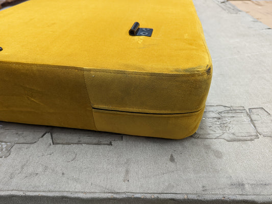Swyft Model 04 - Double Sofa Bed - Velvet Mustard for Spares or Repair (ref SWY-GOL-01276-01277) Total RRP £3016.25