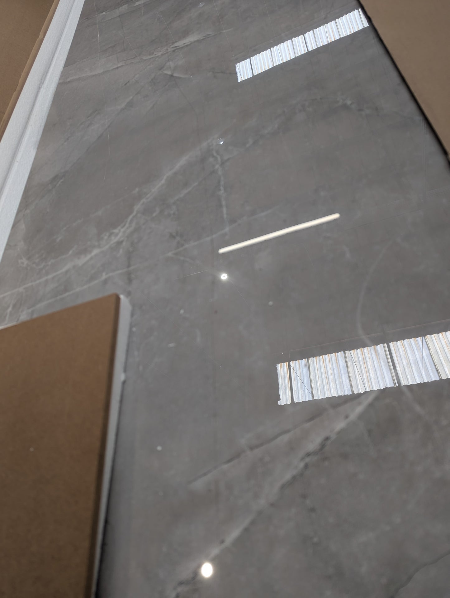 FUV-GOL-00093 Grade-BER-DOA Furniture Village Grigio Large Extending Dining Table RRP £1049