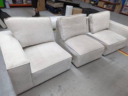 DUS-APM-62109 Grade-C2 Dusk Brooklyn 3 Seater Sofa - Ivory RRP £849