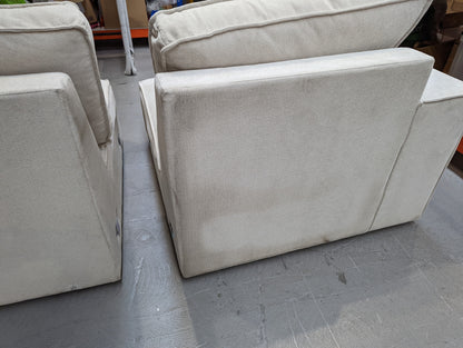 DUS-APM-62109 Grade-C2 Dusk Brooklyn 3 Seater Sofa - Ivory RRP £849