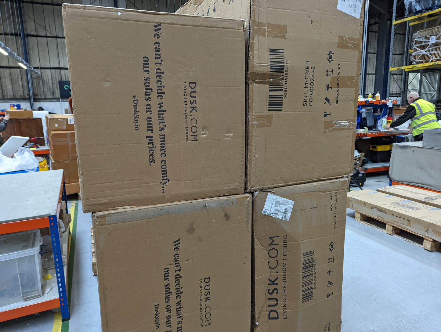 DUS-APM-63326 Dusk Sofa Grade-C2 Brooklyn Small Right Hand L-Shape Ivory RRP £1599