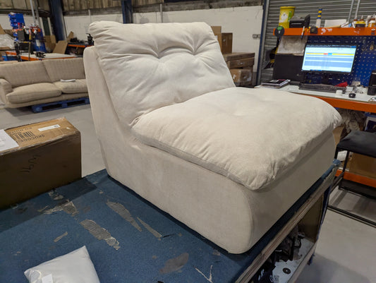 DUS-APM-63000 Grade-B Dusk Immy Relaxed Accent Chair - Chenille Ivory RRP £189