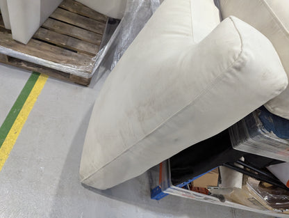 SWO-AP-35507 Grade-BER-DOA Willows Four-seater Sofa in Bone Easy Velvet with Dark Feet RRP £2499