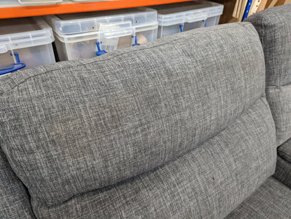 DFS-HO2-05431 Grade-C2 DFS Trek 2-Corner-2 Power Recliner And Console Rosen Charcoal With Footstool RRP £1799