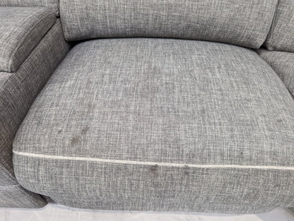 DFS-HO2-05431 Grade-C2 DFS Trek 2-Corner-2 Power Recliner And Console Rosen Charcoal With Footstool RRP £1799