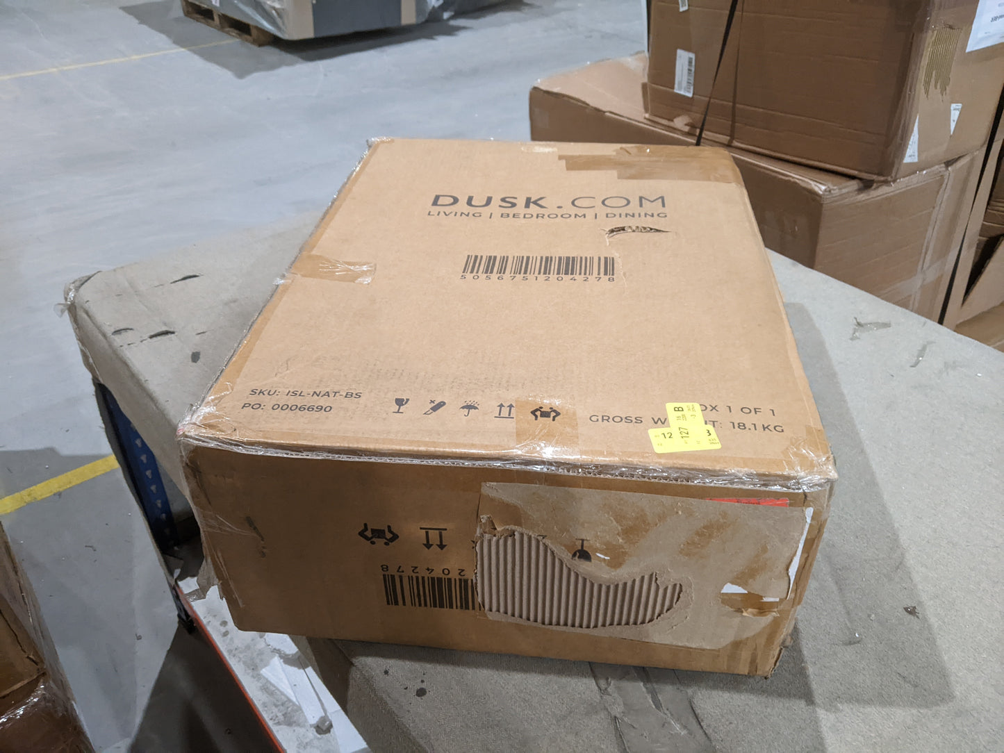 DUS-GOL-03722 Grade-B Dusk Isla 2 Drawer Bedside Table - Natural RRP £170