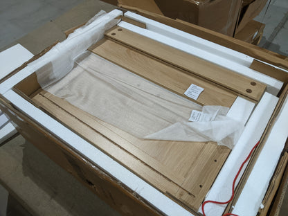 DUS-GOL-03722 Grade-B Dusk Isla 2 Drawer Bedside Table - Natural RRP £170