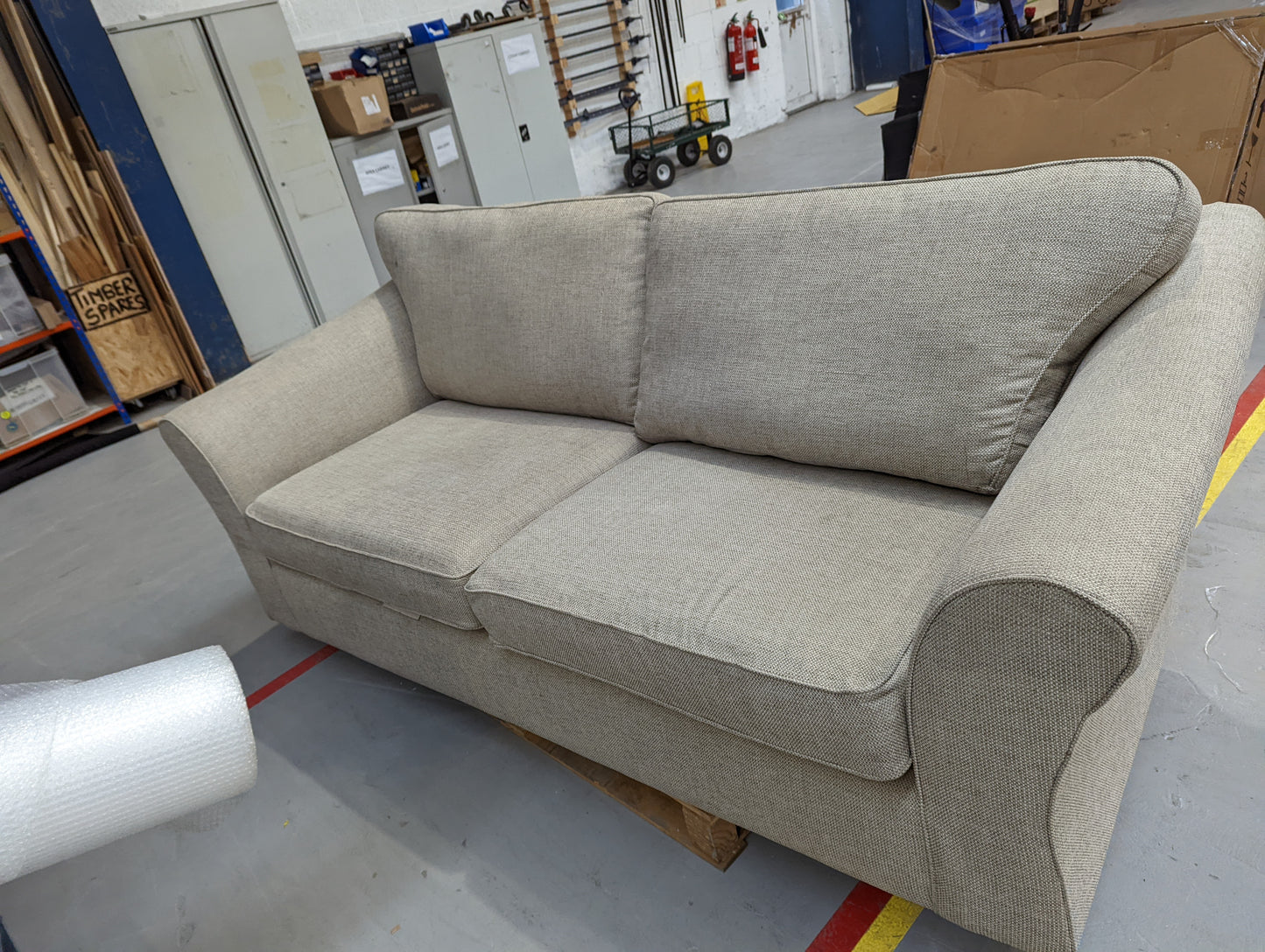 MAS-APM-08992 Grade-C2 Marks & Spencer Abbey Large 3 Seater Sofa in Mushroom Navora Texture RRP £1199