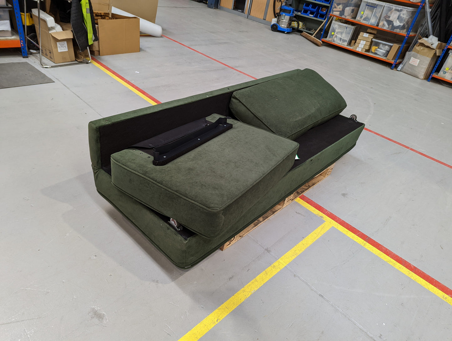 DUS-GOL-07147 Grade-BER Dusk Soho Sofa Bed - Dark Olive RRP £809
