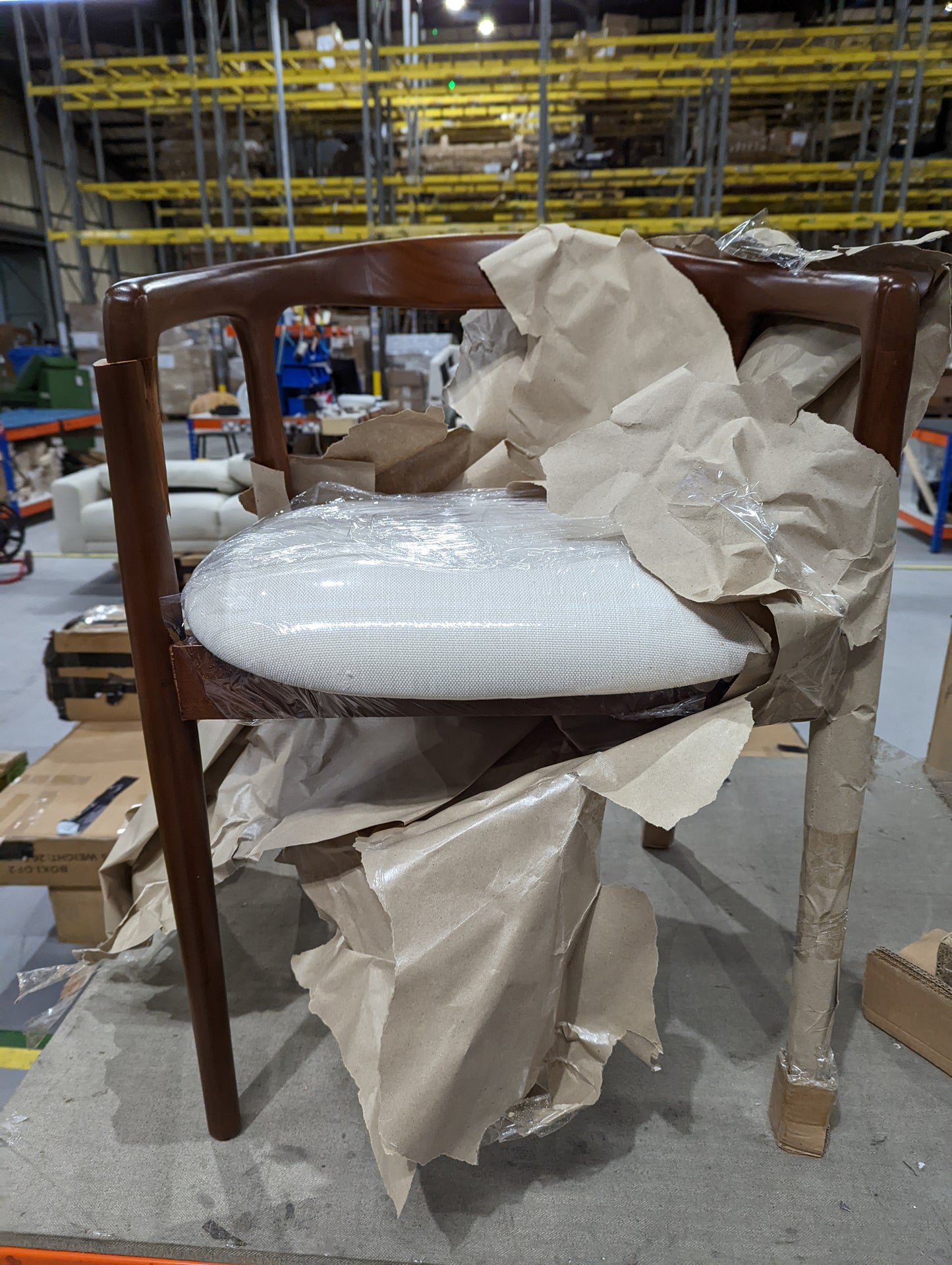 FIS-APM-00460 Grade-BER Fishe & Lilly Mid Century Modern Parquet Dining Chair RRP £230