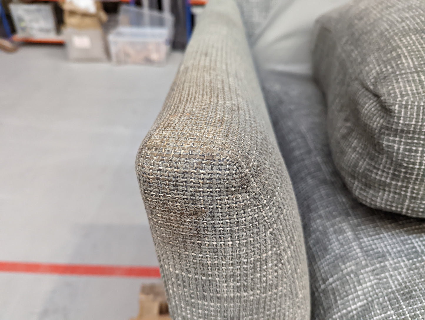 MAS-APM-09012 Grade-C2 Marks & Spencer Oscar Chaise Sofa (Left-Hand) in Dark Grey Textured Weave RRP £1599